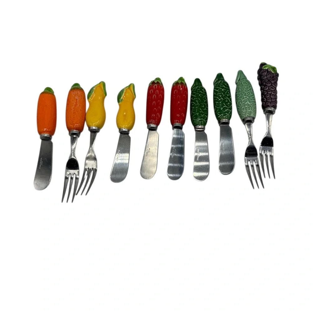 Vintage Fruit Charcuterie Utensils Stainless Steel Made in Japan Lot of 10